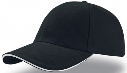 Бейсболка Liberty Sandwich, черная с белой каймой