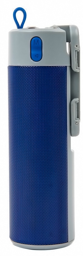 Turbo Tube Bluetooth колонка с зарядным устройством (2000mAh) и моноподом, синяя