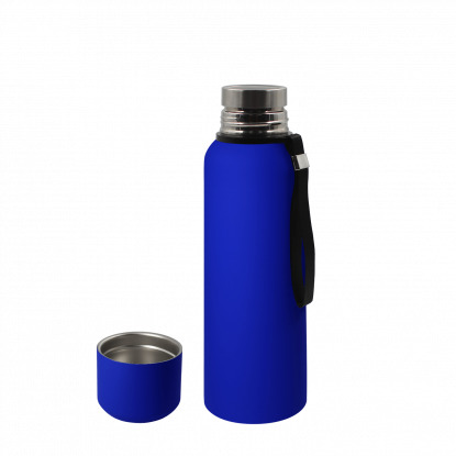 Термос Travel софт-тач, синий