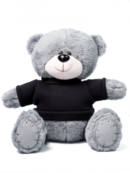 Мишка серый Ted в свитшоте, черный