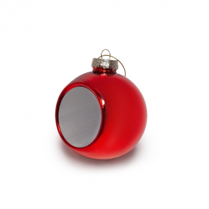 Ёлочный шарик с изображением по индивидуальному дизайну, красный