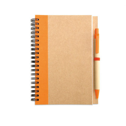 Блокнот с ручкой SONORA PLUS, оранжевый