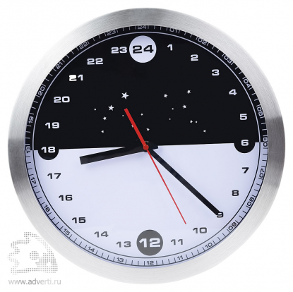 Часы настенные Night&Day с 24-часовым циферблатом