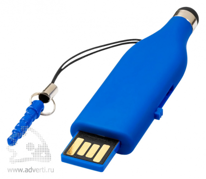 USB-флешка со стилусом, синяя
