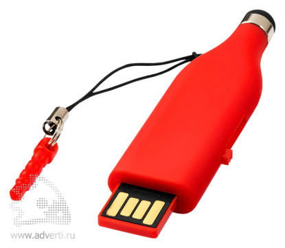 USB-флешка со стилусом, красная
