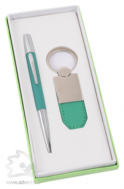 Набор: ручка, брелок Калипсо, светло-зеленый