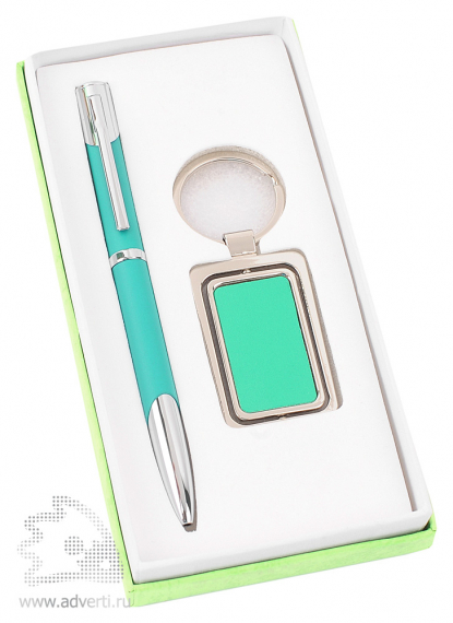 Набор: ручка, брелок Эстель, светло-зеленый
