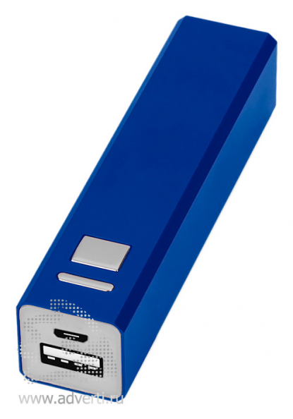Портативное зарядное устройство, 3000 mAh, синее