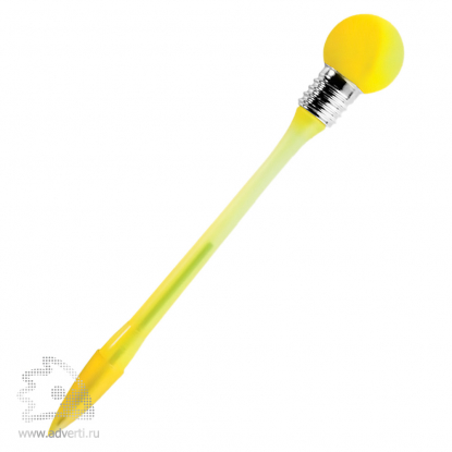 Ручка шариковая Лампочка, желтая