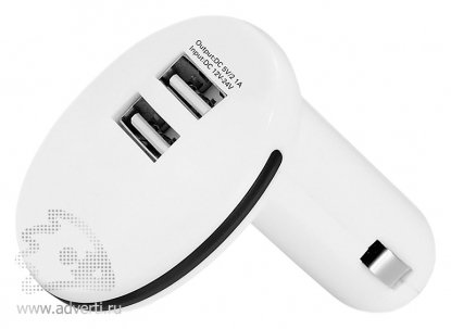 Адаптер автомобильный Martin, белый с черным