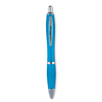 Ручка шариковая RIOCOLOUR, голубая, вид спереди