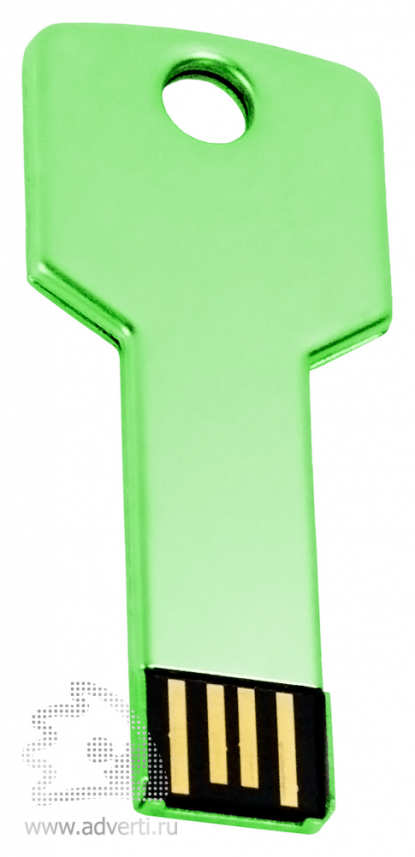 Флеш-память Ключ, зеленая