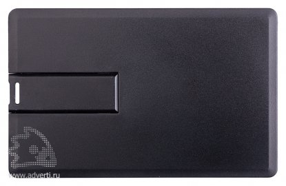 USB-флешка Черная визитка, в закрытом виде