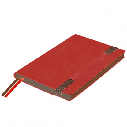 Ежедневник Marsielle Soft Touch S, гибкая обложка, красный с коричневым, в закрытом виде