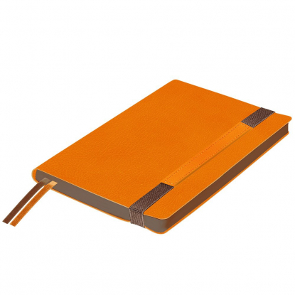 Ежедневник Marsielle Soft Touch S, гибкая обложка, оранжевый с коричневым, в закрытом виде
