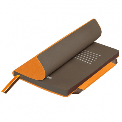 Ежедневник Marsielle Soft Touch S, гибкая обложка, оранжевый с коричневым