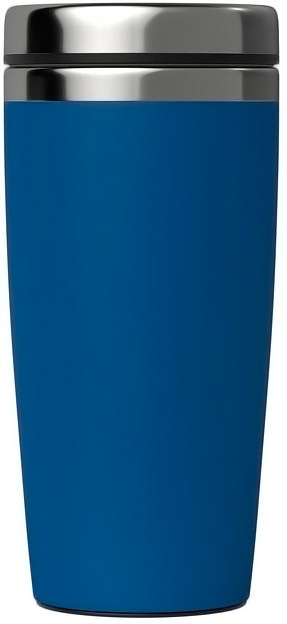 Термостакан Эльбрус с прорезиненным покрытием, синий