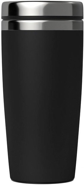 Термостакан Эльбрус с прорезиненным покрытием, черный