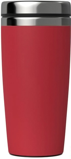 Термостакан Эльбрус с прорезиненным покрытием, красный