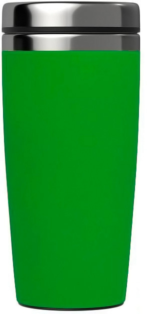 Термостакан Эльбрус с прорезиненным покрытием, зеленый
