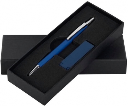 Набор ручка + флеш-карта 8 Гб в футляре, синий