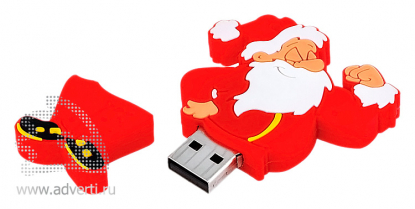 Флеш-карта Дед Мороз USB, открытая