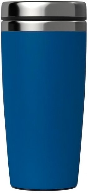 Термостакан Эльбрус с прорезиненным покрытием, синий