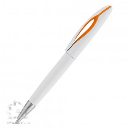 Ручка шариковая Sophie, белая с оранжевым