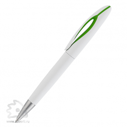 Ручка шариковая Sophie, белая с зеленым