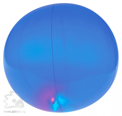 Пляжный мяч Lighty со светодиодным шариком, синий