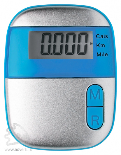 Шагомер с зажимом Onmood, голубой