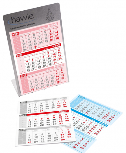 Металлический настольный календарь Мемори на 2026 год