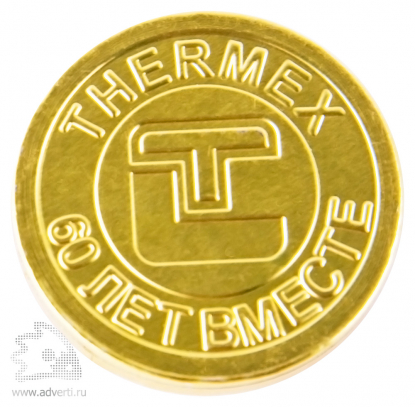 Шоколадные медали 6 г, золотая фольга