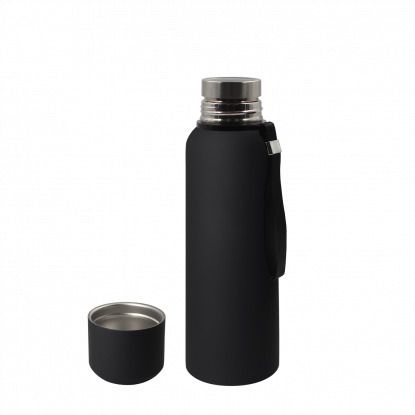 Термос Travel софт-тач, черный