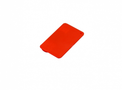 Флешка в виде пластиковой карточки, красная