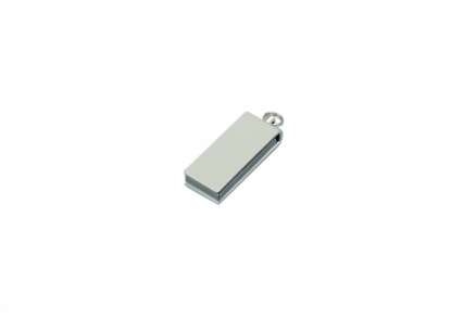 Флешка с мини чипом минимальный размер, серебристая