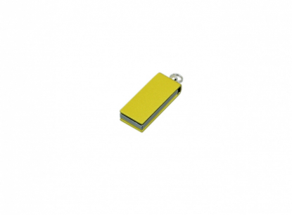 Флешка с мини чипом минимальный размер, жёлтая