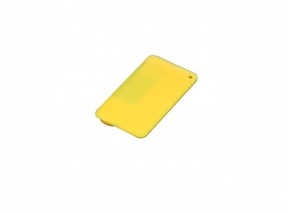 Флешка в виде пластиковой карточки, желтая