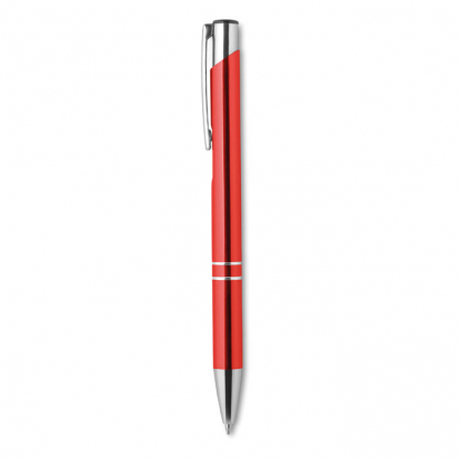 Ручка шариковая MO8893, красная, вид сбоку