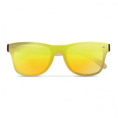 Солнцезащитные очки ALOHA, сплошные, жёлтые, вид спереди