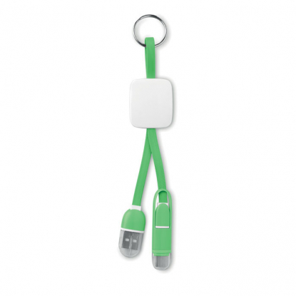 Брелок с usb проводом Key Ring C, зеленый