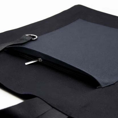 Шоппер Superbag Big Pocket, с карманом на молнии, черный с темно-серым