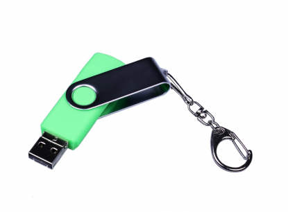 Флешка с разъемом Micro USB 3-in-1 TypeC, зеленая