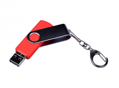 Флешка с разъемом Micro USB 3-in-1 TypeC, красная