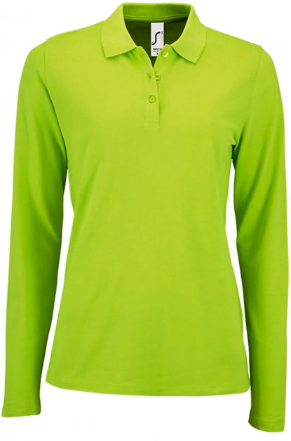 Рубашка поло Perfect LSL Women с длинным рукавом, женская, зеленая