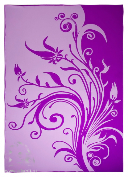 Плед Spring, фиолетовый, сторона 1