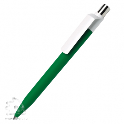 Шариковая ручка Dot с белым клипом Maxema, зеленая