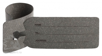 Багажная бирка Salamander, серая, в собранном виде