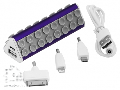 Внешний аккумулятор-подставка stuckBank Plus, 2600 мАч, в комплекте универсальный кабель Micro USB / iPhone 4/5/6/7