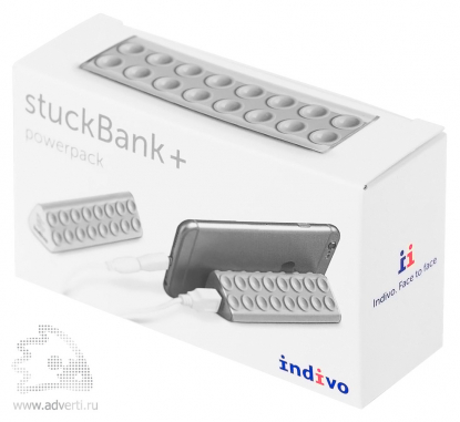 Внешний аккумулятор-подставка stuckBank Plus, 2600 мАч, упаковка